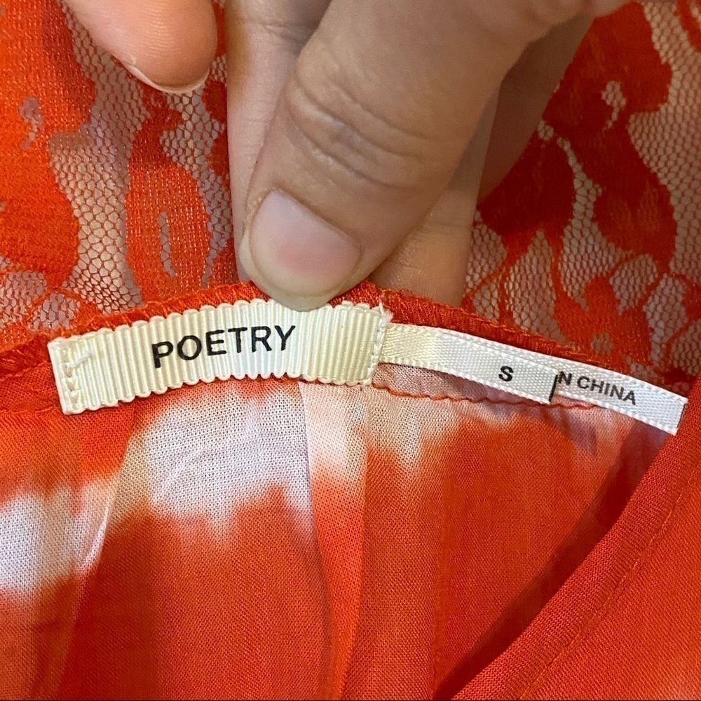 Poetry Boho Tie Dye Lace Tank Top Sz Small - Picture 2 of 6
